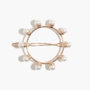 J. Crew Factory Pearl Circle Barrette